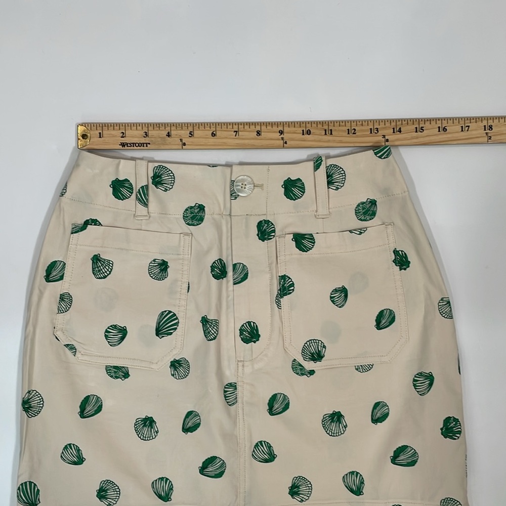 Anthropologie Maeve Colette Skirt Mini Edition Size S Seashell Print EUC - Picture 11 of 14